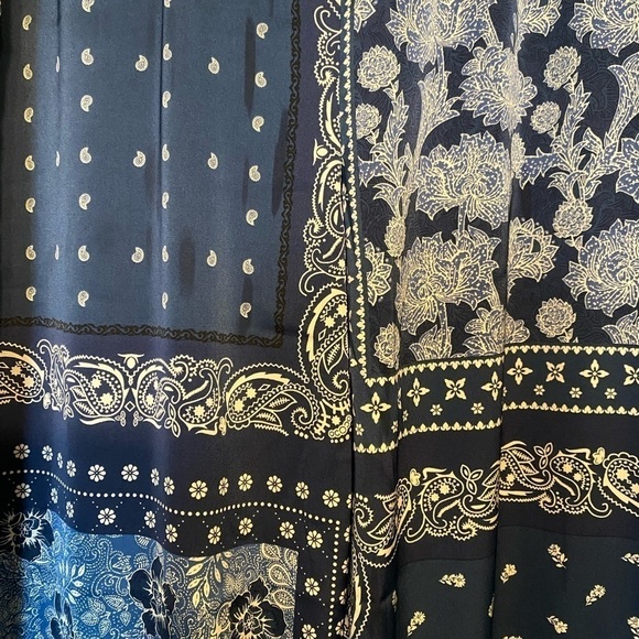 Joie blue boho wide leg pants-feels silky-New with tags - Picture 2 of 4